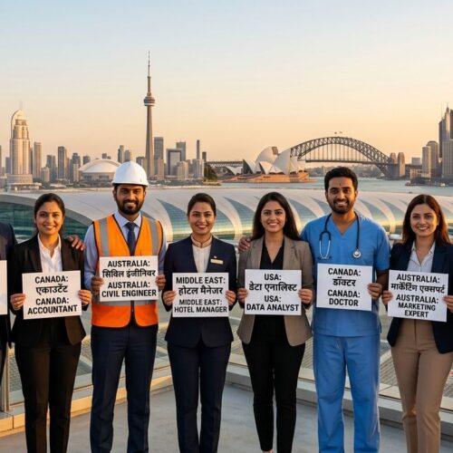Larwins Recruitment providing overseas job opportunities for Indian professionals in Canada USA Australia and Middle East countries