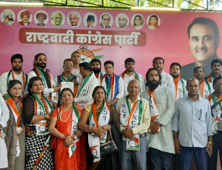 NCP Delhi Pradesh Team With Delhi State President Virendra Singh